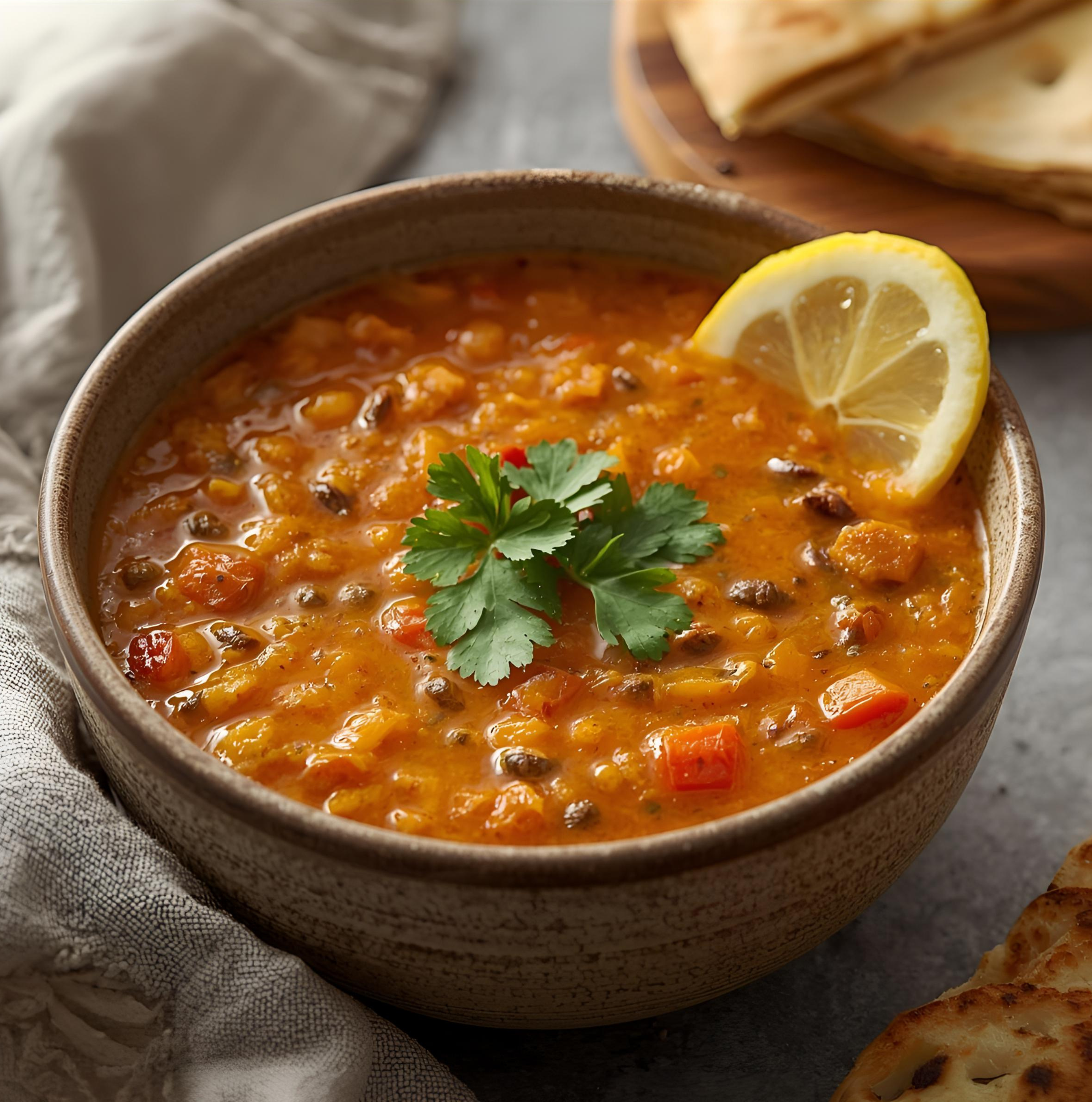 Hearty lentil soup