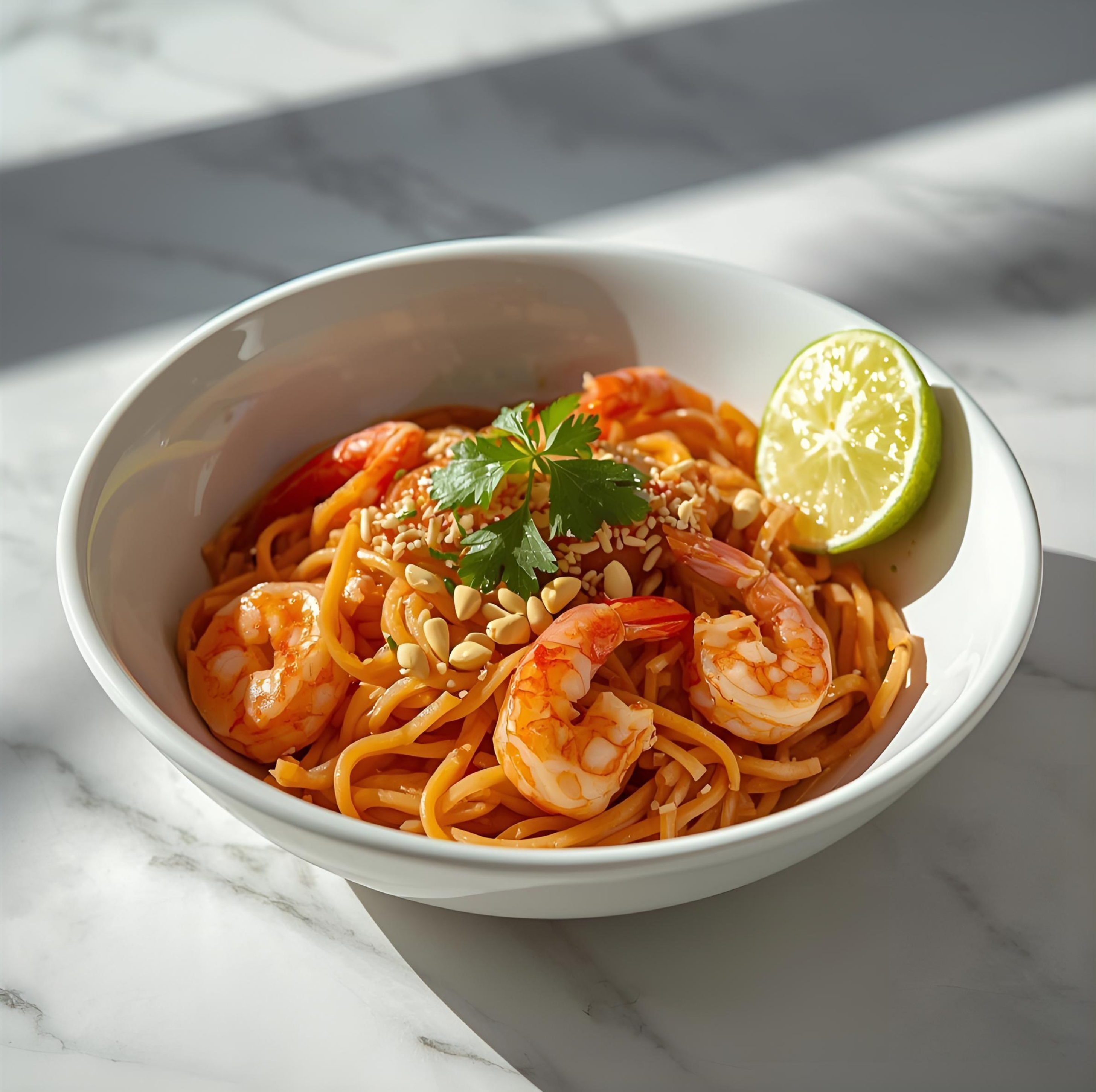 Pad Thai style noodles cooked in Thermomix®