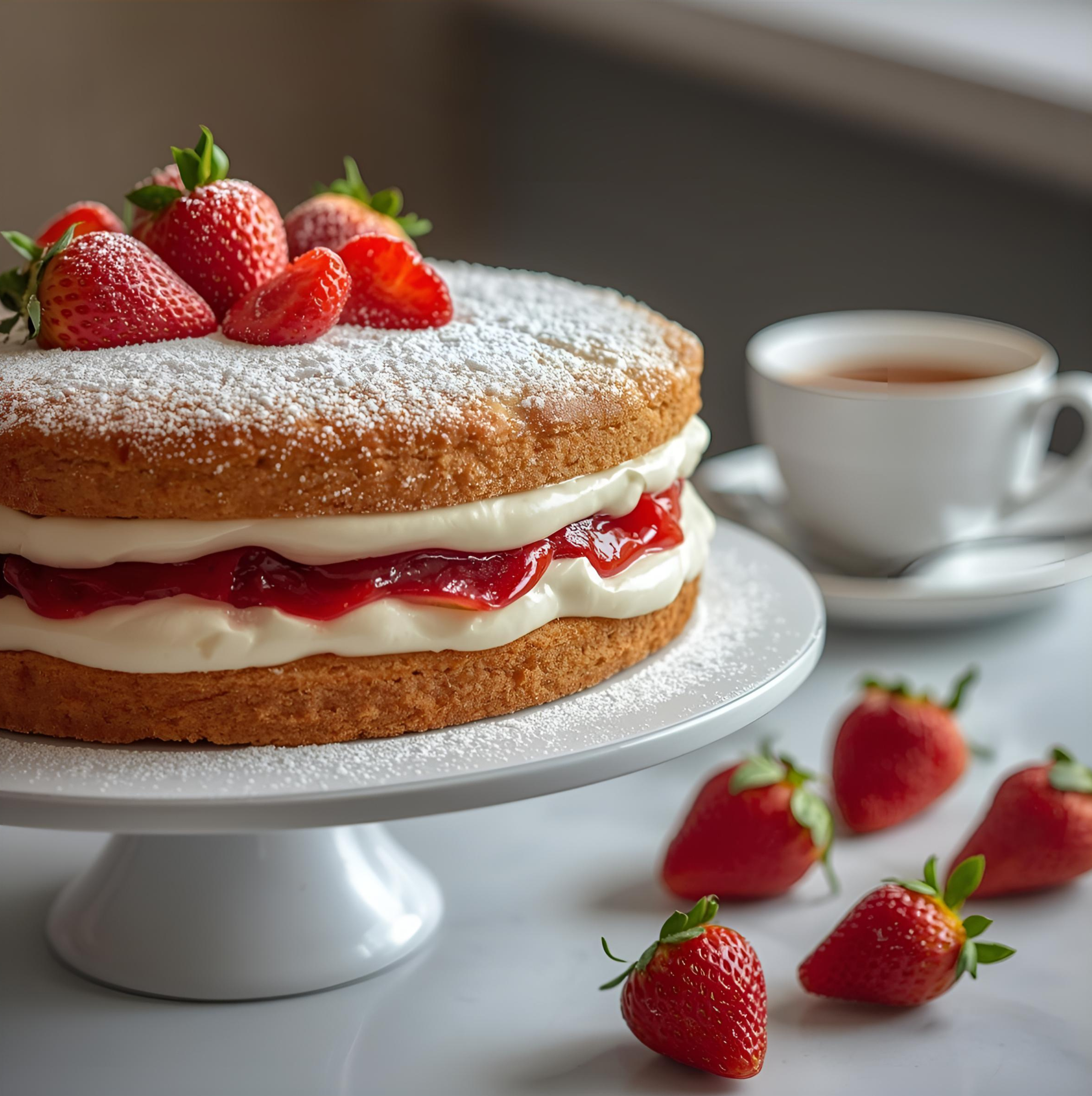 Victoria sponge cake made in Thermomix®